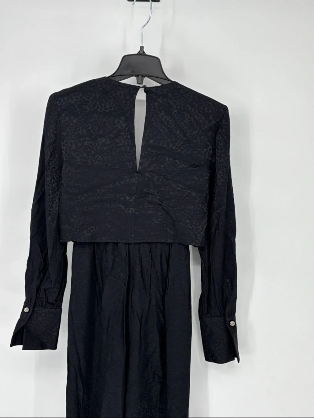 kate spade Black tie front jumpsuit  Long-Sleeve Tie-Waist Wide-Leg Jumpsuit 2